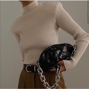 🍂🍂 Brand New Zara Cream Shoulder Padded Knit Sweater 🍁🍁